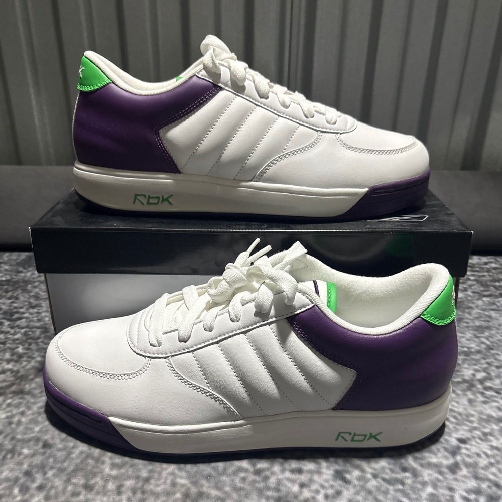 Vintage Reebok S. Carter Shoes Jay Z Size 9 Sneakers 2000s White Purple Green DS